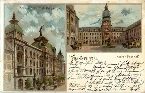 Frankfurt - Kaiserliche Post Direktion - Litho -88894