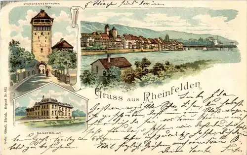 Gruss aus Rheinfelden - Litho -N2882