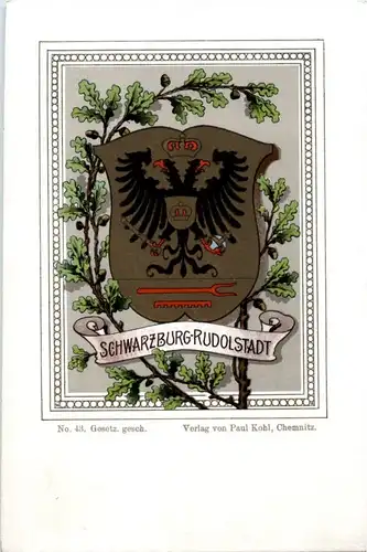 Schwarzburg Rudolstadt - Wappen -89444