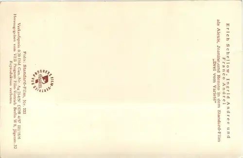 Erich Schellow - Franco Andrei - Ingrid Andree mit Autogramm -202548