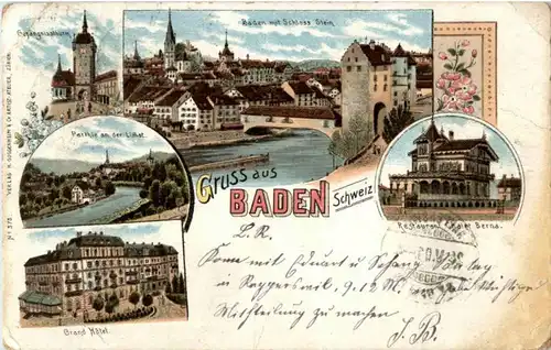 Gruss aus Baden - Litho -N3290