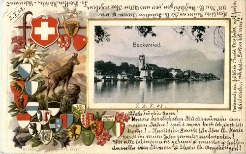 Beckenried - Prägekarte -N3720