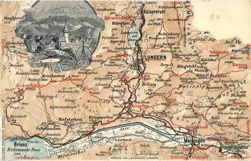 Lungern - Landkarte map -N3752