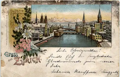 Gruss aus Zürich - Litho -204720