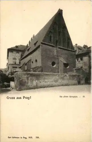 Gruss aus Prag - Die altneu Synagoge -205306