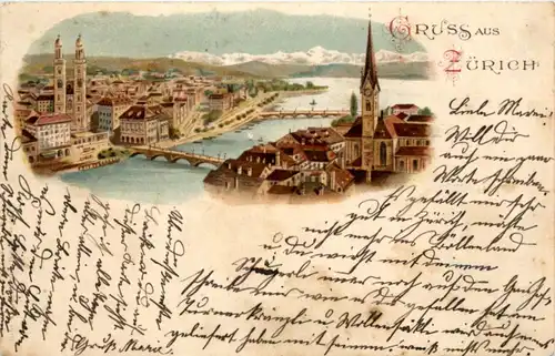 Gruss aus Zürich - Litho -204920