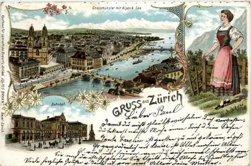 Gruss aus Zürich - Litho -204470