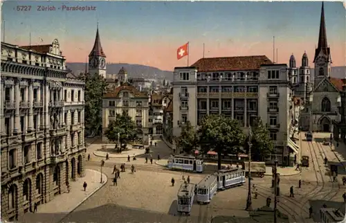 Zürich - Paradeplatz Tram -204384