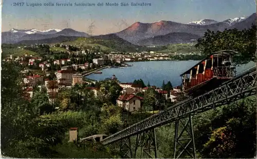 Lugano Colla Ferrovia Funicolare -N4834