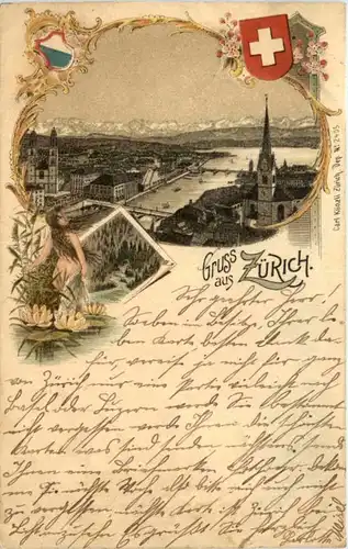 Gruss aus Zürich - Litho -204474