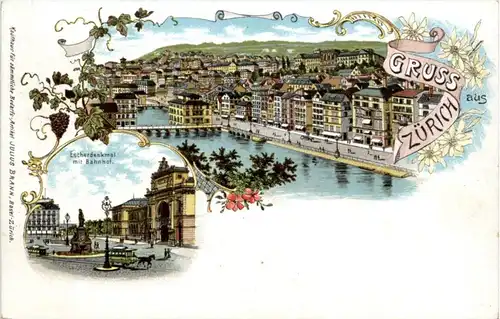 Gruss aus Zürich - Litho -204728