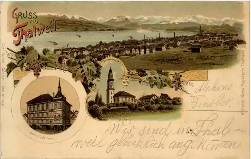 Gruss aus Thalwil - Litho -204644