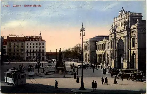 Zürich - Bahnhofplatz - Tram -204388