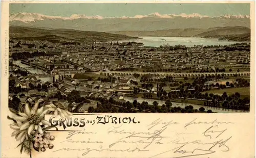 Gruss aus Zürich - Litho -204712