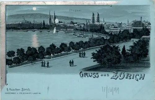 Gruss aus Zürich - Litho -204456