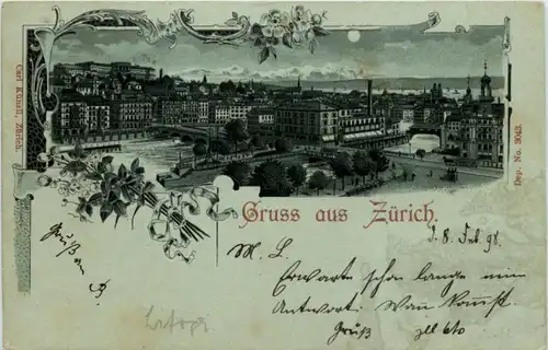 Gruss aus Zürich - Litho -204476