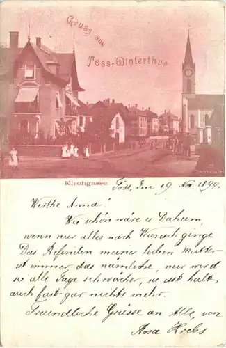 Gruss aus Töss Winterthur - Kirchgasse -205040