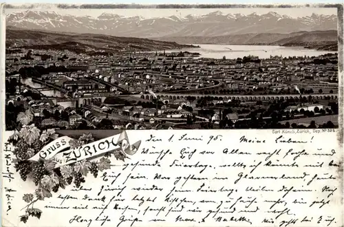 Gruss aus Zürich - Litho 1895 -204416