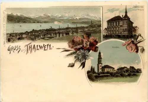 Gruss aus Thalwil - Litho -204646