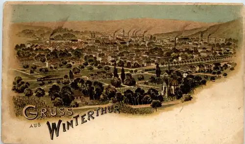 Gruss aus Winterthur - Litho -205042