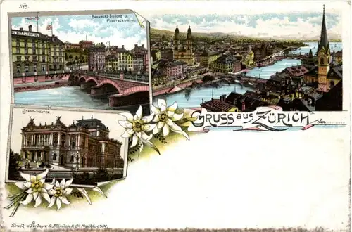 Gruss aus Zürich - Litho -204478