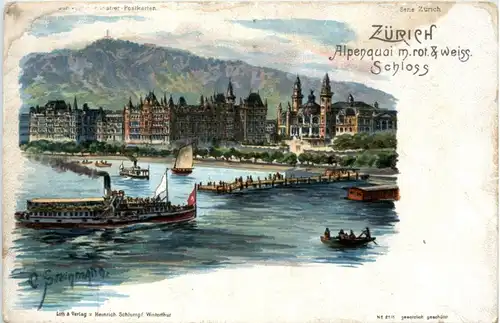 Gruss aus Zürich - Litho -204734