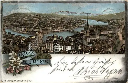 Gruss aus Zürich - Litho -204736