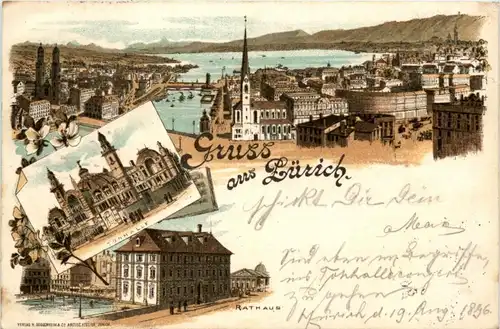 Gruss aus Zürich - Litho 1896 -204802
