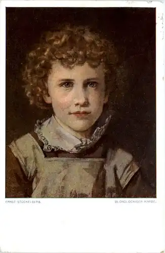 Ernst Stückelberg - Blondgelockter Knabe -206948