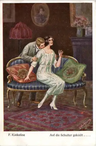 Auf die Schulter geküsst - F. Kaskeline -206496