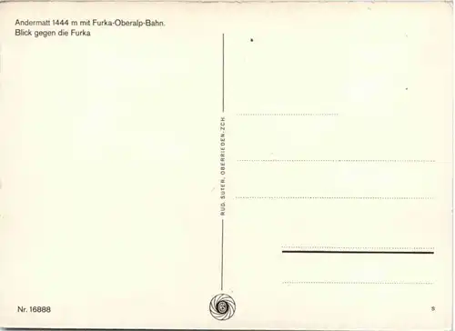 Andermatt mit Furka Oberalp Bahn - Eisenbahn -204104