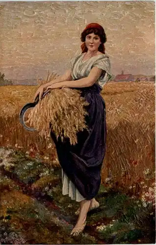 Frau bei der Ernte -206002