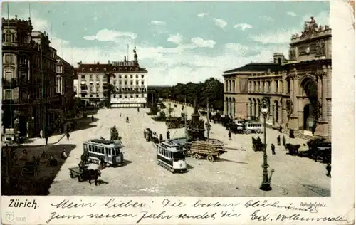 Zürich - Bahnhofplatz - Tram -204406