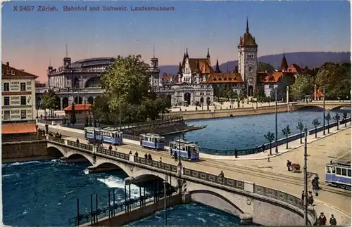 Zürich - Bahnhof mit Tram -204492