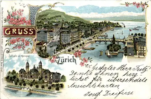 Gruss aus Zürich - Litho -204726