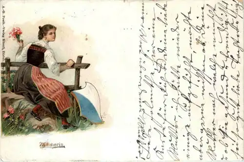 Züricherin - Prägekarte -204770