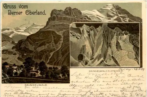 Gruss vom Berner Oberland - Grindelwald - Litho -207452