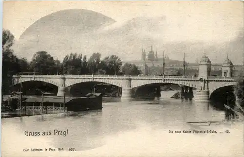 Gruss aus Prag - Neue Franzens Brücke -205310