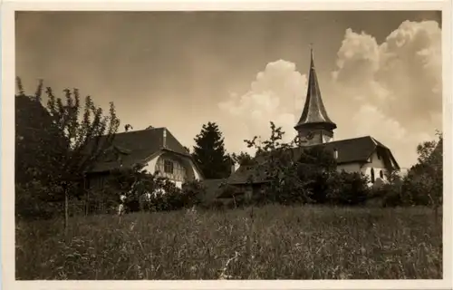 Aeschi - Kirche und Pfarrhaus -207714