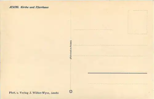 Aeschi - Kirche und Pfarrhaus -207714