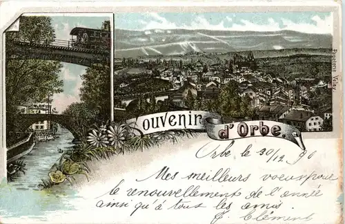 Souvenir d Orbe - Litho 1896 -208826