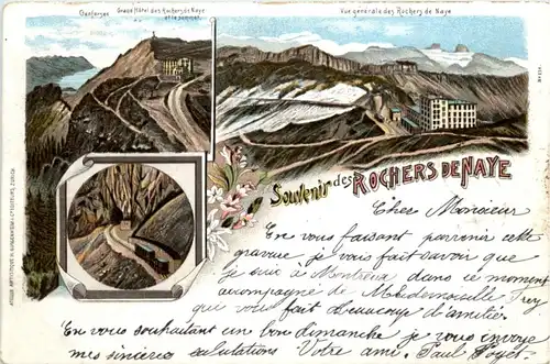 Souvenir des Roches de Naye - Litho 1897 -208870
