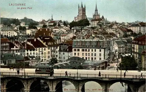 Lausanne - le grand Pont Tramway -209070