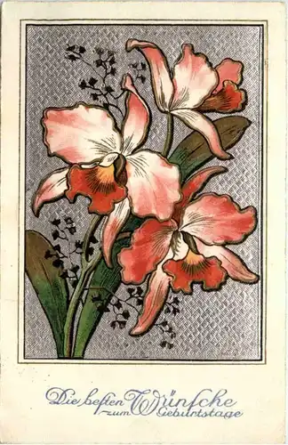 Blumen - Prägekarte -206766