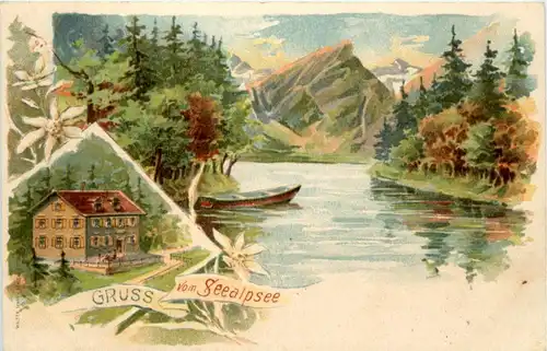 Gruss vom Seealpsee - Litho -210446