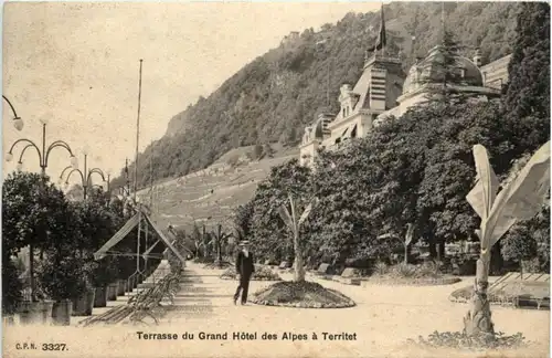 Terasse du Grand Hotel des Alpes a Territet -209270