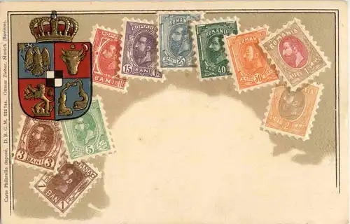 Romania - Briefmarken - stamps - Prägekarte -13852