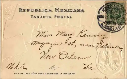 Mexico - Briefmarken - stamps - Prägekarte -13872