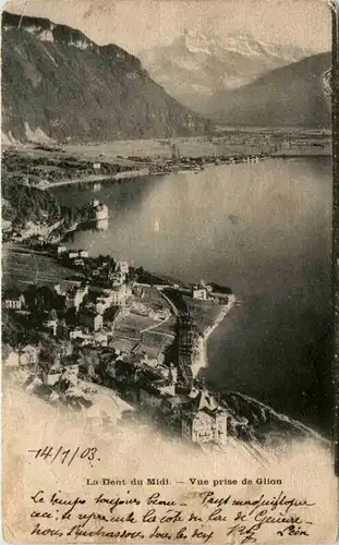 Le Dent du Midi - Vue prise de Glion -209160