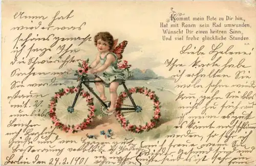 Kind Engel auf Fahrrad -87918